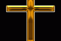 Gold cross wall decor