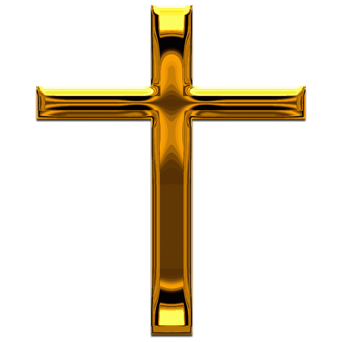 Gold cross wall decor