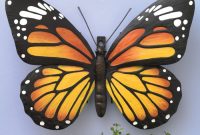 Butterfly metal wall monarch decor garden