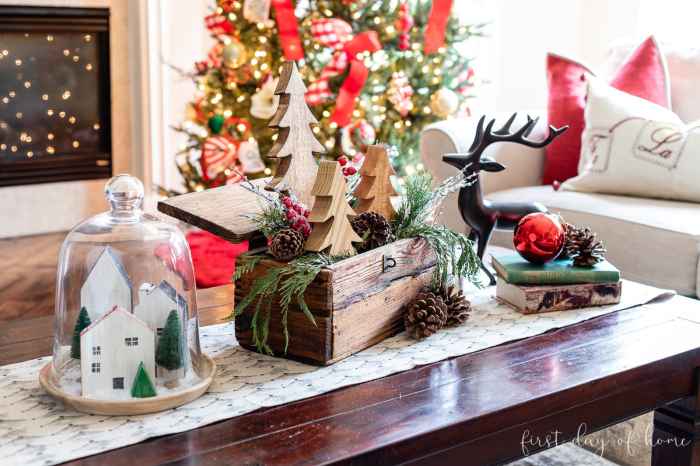 Coffee table christmas decor ideas