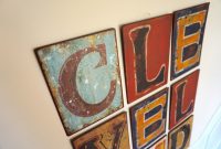 Metal letter wall decor