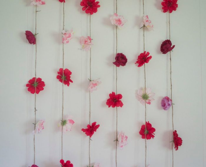 Hanging flowers wall decor