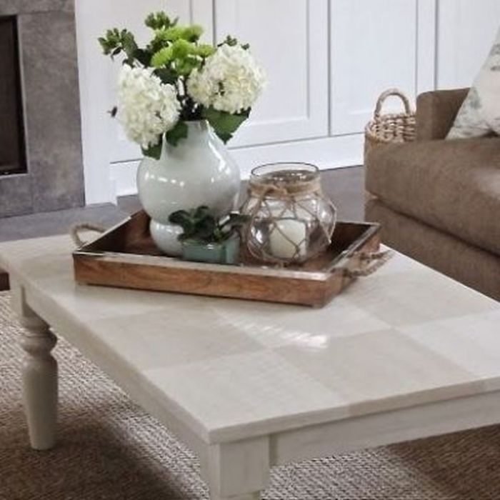 Large coffee table decor