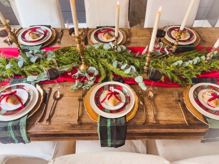 Diy christmas table decor