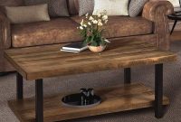 Wooden coffee table decor