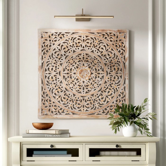 Wood panel wall decor