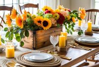 Modern farmhouse table decor