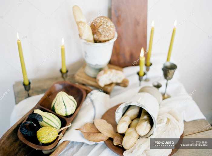 Table decor with candles