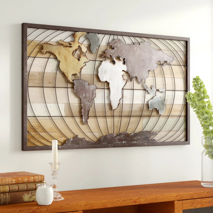 Wall decor world map